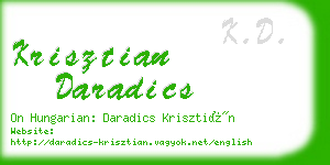 krisztian daradics business card